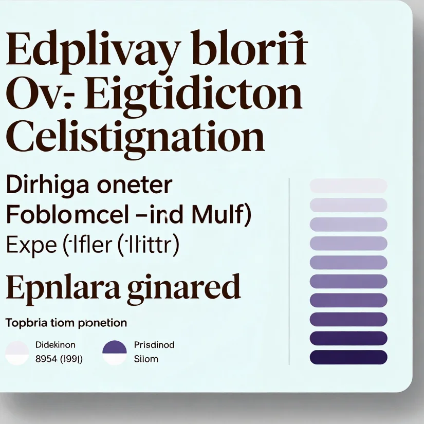 Digital interface mockup render of a typographic system sheet for