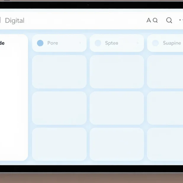Digital interface mockup render of a mobile and tablet responsive