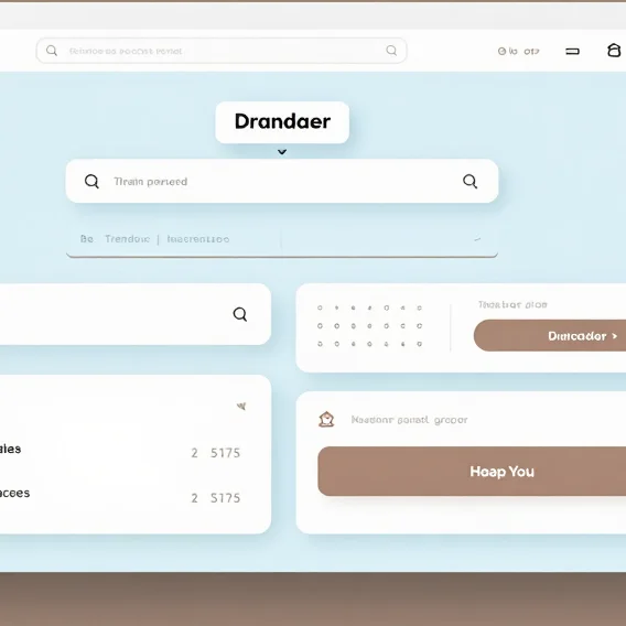 Digital interface mockup render of a layout hierarchy wireframe o